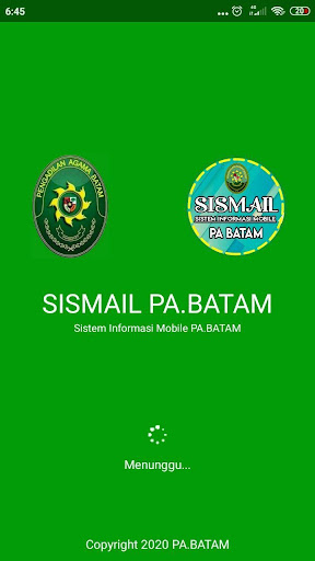 Android application SISMAIL PA.BATAM screenshort