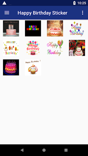 Android application Happy Birthday Stickers screenshort