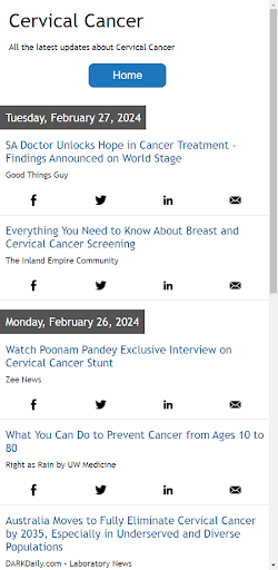 Android application Cervical Cancer News screenshort