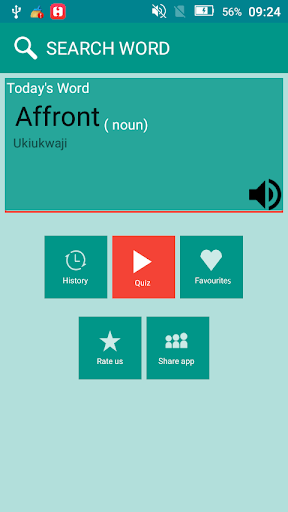 Android application English To Swahili Dictionary screenshort