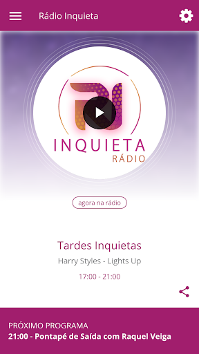 Android application Rádio Inquieta screenshort