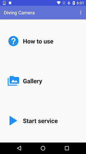 Android application Diving Camera screenshort