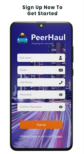 PeerHaul Driver Screen 2