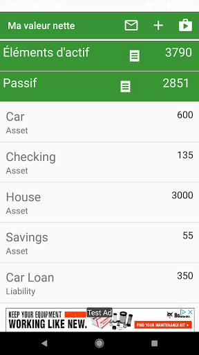 Aperçu de l'application