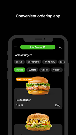 Android application Jack's Burgers screenshort