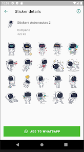 Captura 3 Stickers de Astronautas android