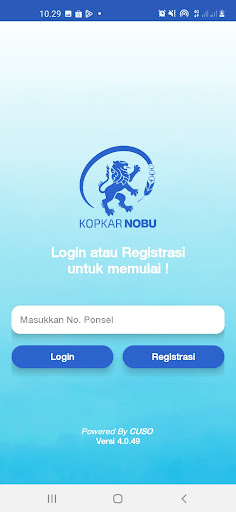 Kopkar Nobu Mobile Screen 2