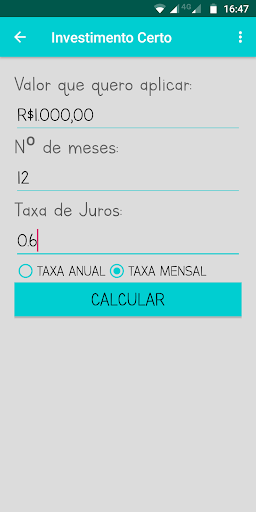 Investimento Certo Screen 2
