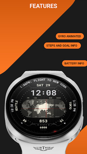 Worldtime Watch Face 037 screenshot 2