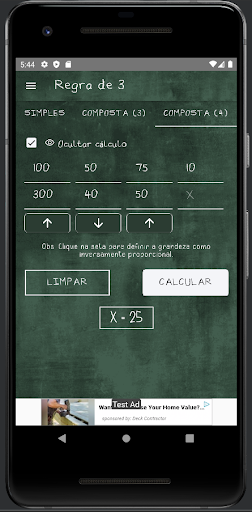 Regra de 3 Screen 3