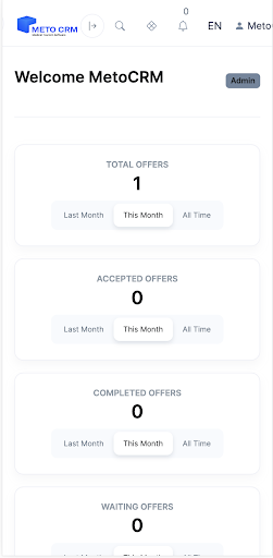 Android application MetoCrm screenshort