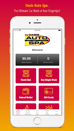 Android application Oasis Auto Spa screenshort