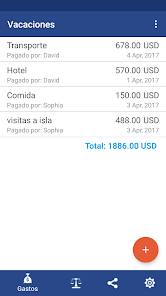Captura 2 Group Xpense - dividir android