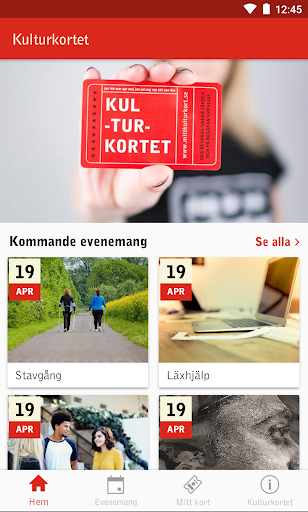 Android application Kulturkortet i Helsingborg screenshort