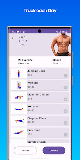 Android application Fitness Men Workout screenshort