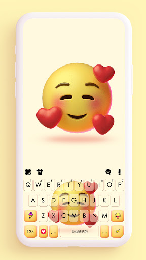 Android application Love Shy Emoji Keyboard Backgr screenshort