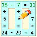 Math Cross Number Puzzle Game