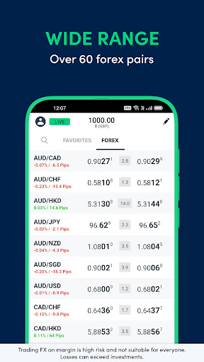 Screenshot of OANDA - Forex trading
