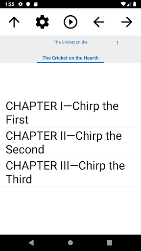 Android application Book, The Cricket on the Heart screenshort