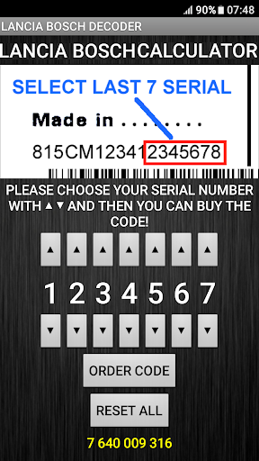 Bosch Lancia Radio Code Decode Screen 3