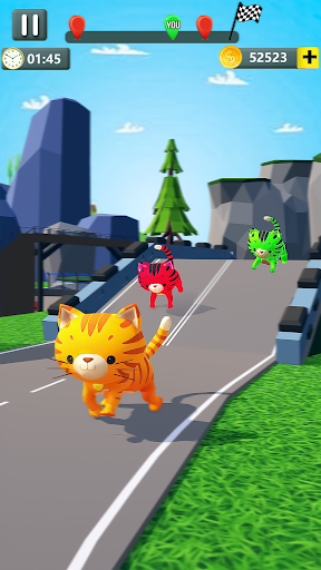 Android application Cat Run Fun Race Game 3D screenshort