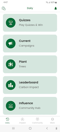 Tree Canada Carbon Tracker Screen 2