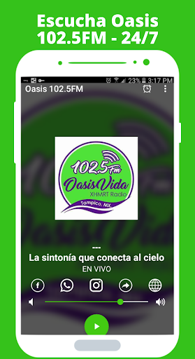 Android application Oasis 102.5FM screenshort