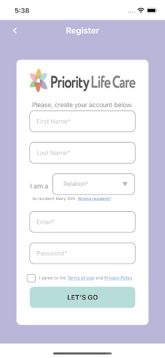 Priority Life Care Screen 2