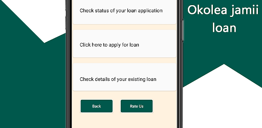 Android application Okolea jamii loan screenshort