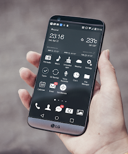 [UX6] Simple Dark Theme LG G5 Screenshot