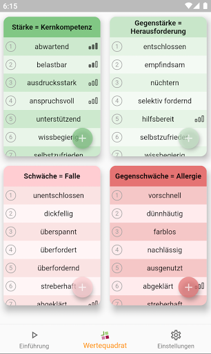 Wertequadrat Screen 2