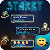 Starry Emoji Panda SMS Theme icon