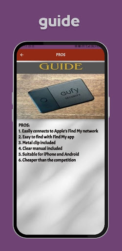 Android application Eufy SmartTrack Guide screenshort
