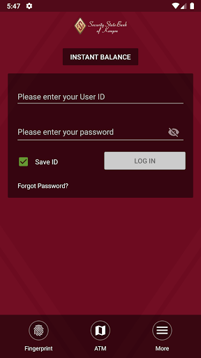SSB Kenyon Mobile Banking App Screen 2
