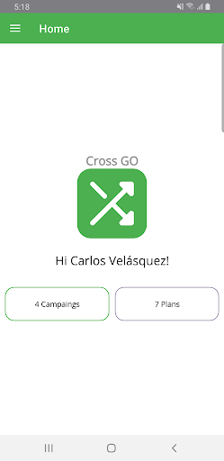 Android application CrossGO screenshort