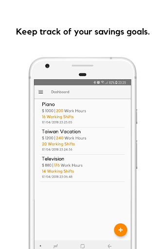 Hourrency: Savings Goals in Wo Screen 2