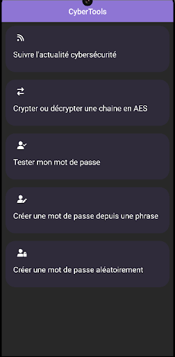 Android application CyberTools screenshort