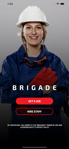 Android application Brigade Jobs screenshort