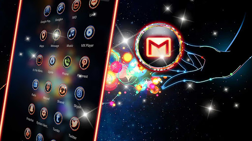 Neon Magical Hand Theme Screen 3