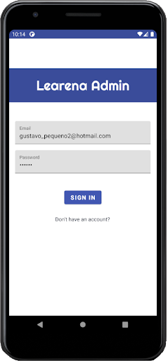 Android application Learena Admin screenshort