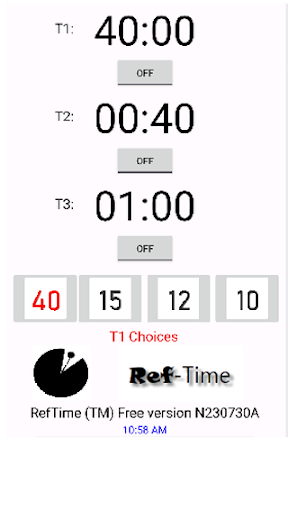 Android application RefTimerWear screenshort