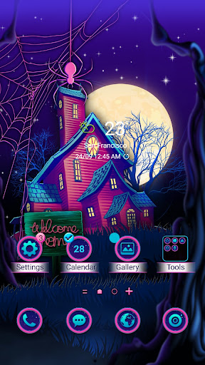 Android application Haunted Pink House - Wallpaper screenshort