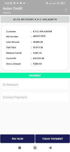 Android application Asian Credit screenshort