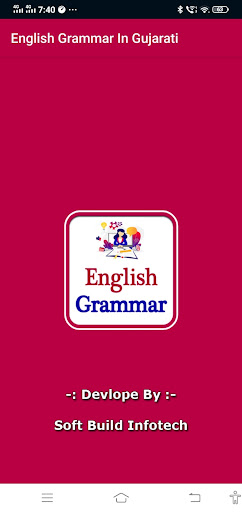 Android application English Grammar in Gujarati screenshort