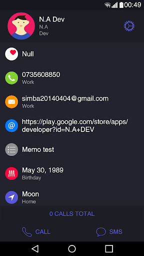 Android application Jazzy Dark Theme for ExDialer screenshort