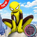 Cover Image of Télécharger Spider Stickman Rope Hero: Gangster Crime Games 3D 1.2 APK