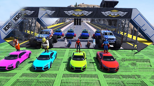 Superhero Traffic Car Race GT