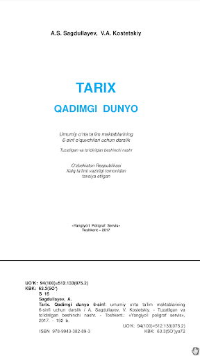 Tarix. Qadimgi dunyo 6-sinf