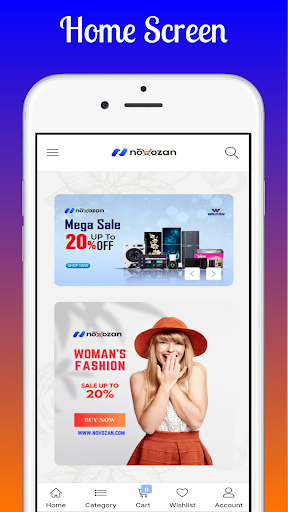 Novozan Online Shopping Screen 2