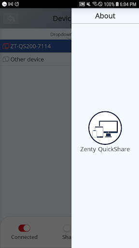 Android application Zenty QuickShare screenshort